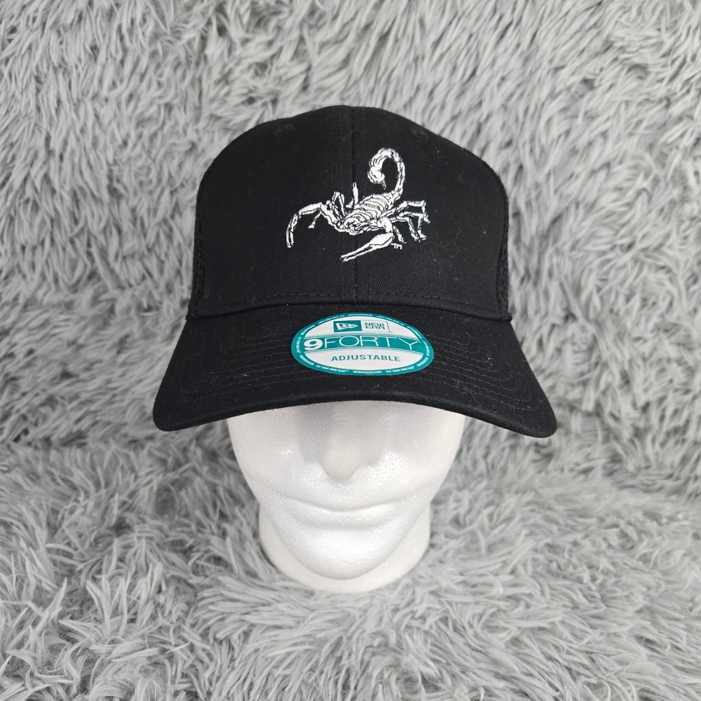 New Era Camacho Scorpion Hat Mens OSFA Black 9FORTY Mesh Snapback Cap